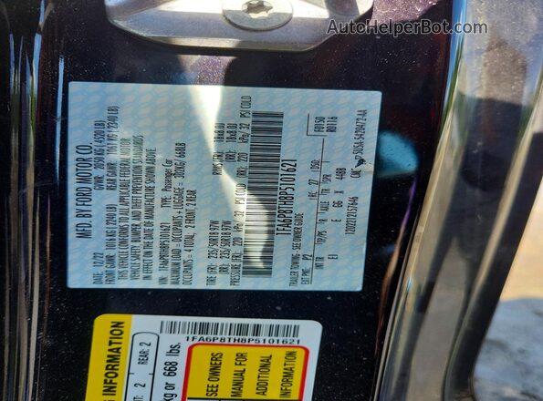 1FA6P8TH8P5101621 2023 FORD MUSTANG Black ძრავის განყოფილების ხედი