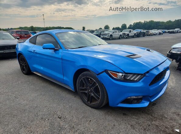1FA6P8TH9H5345800 2017 FORD MUSTANG Blue Delantero derecho