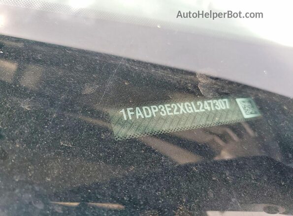 1FADP3E2XGL247307 2016 FORD FOCUS Black ძრავის განყოფილების ხედი