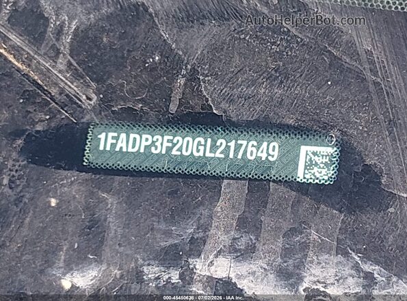 1FADP3F20GL217649 2016 FORD FOCUS Silver Вид підкапотного простору
