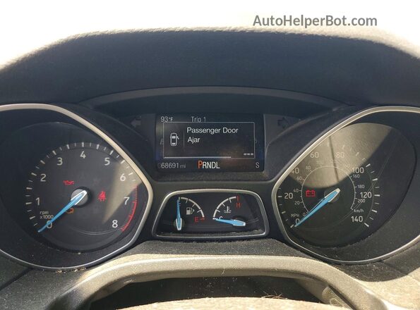 1FADP3F21GL371951 2016 FORD FOCUS Угольный Вид щитка приборов