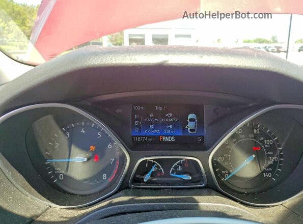 1FADP3F24GL376836 2016 FORD FOCUS Red ხელსაწყოთა პანელის ხედი
