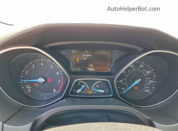 1FADP3F2XGL399201 2016 FORD FOCUS White Instrument cluster view