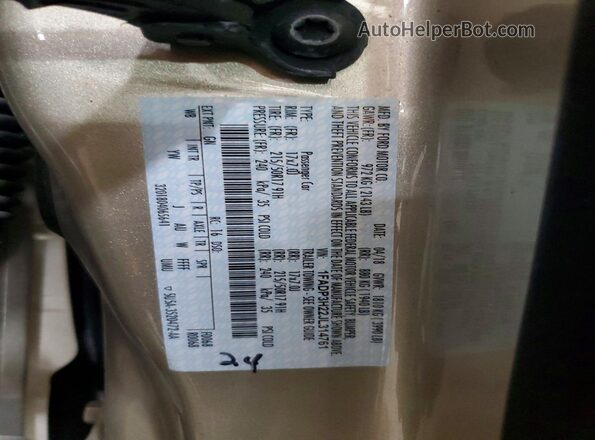 1FADP3H22JL314761 2018 FORD FOCUS Tan Widok komory silnika