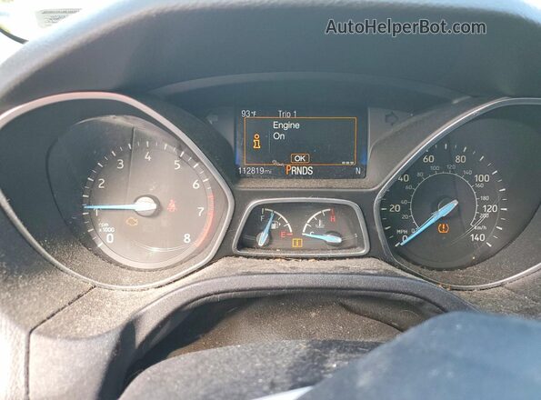 1FADP3H28HL219051 2017 FORD FOCUS Белый Вид щитка приборов