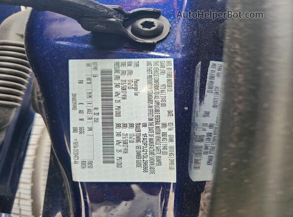 1FADP3J21GL296868 2016 FORD FOCUS Blue Engine compartment view