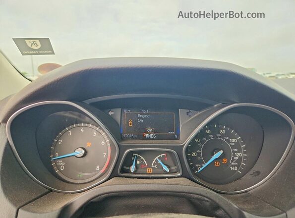 1FADP3J21GL296868 2016 FORD FOCUS Blue Instrument cluster view