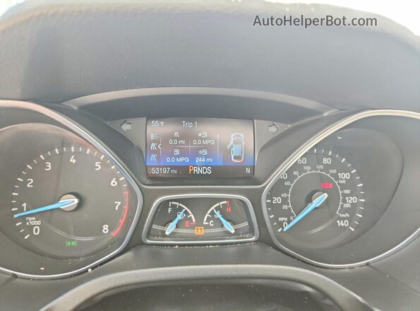 1FADP3J22JL314379 2018 FORD FOCUS Gray Вид щитка приладів