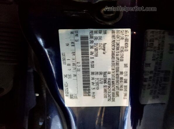 1FADP3K21GL247782 2016 FORD FOCUS Blue Vista del compartimento del motor