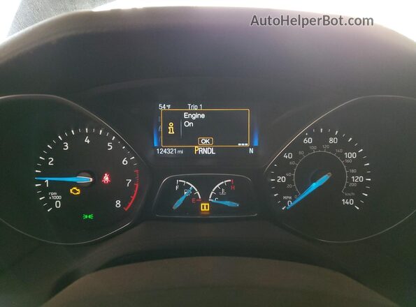 1FADP3K22JL251640 2018 FORD FOCUS Black Вид щитка приладів