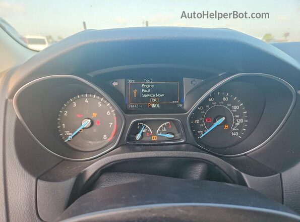 1FADP3K27GL359308 2016 FORD FOCUS Красный Вид щитка приборов