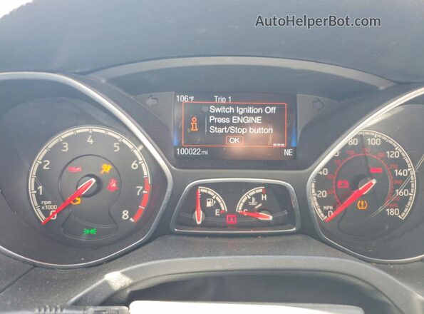 1FADP3L92HL319201 2017 FORD FOCUS Gray Vista del cuadro de instrumentos