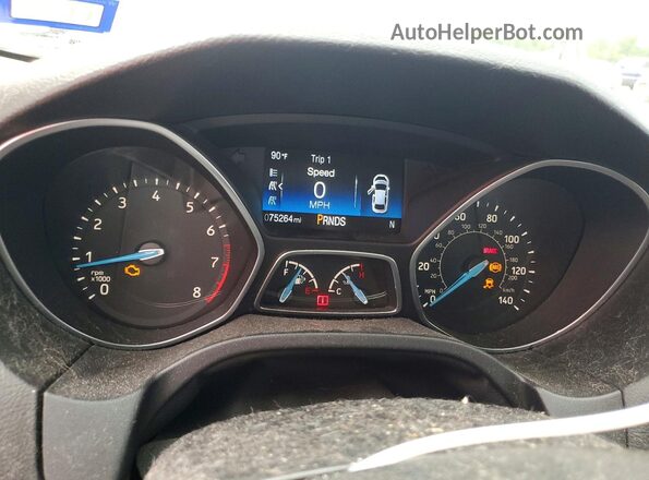 1FADP3M24HL289619 2017 FORD FOCUS Gray Instrument cluster view