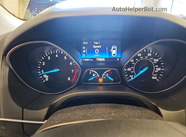 1FADP3M29HL346705 2017 FORD FOCUS Синий Вид щитка приборов