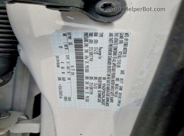 1FADP3N23HL268257 2017 FORD FOCUS Белый Вид подкапотного пространства