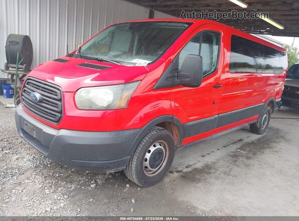 1FBZX2ZM1GKB19117 2016 FORD TRANSIT-350 Red Առջևի ձախ երեք քառորդ տեսարան