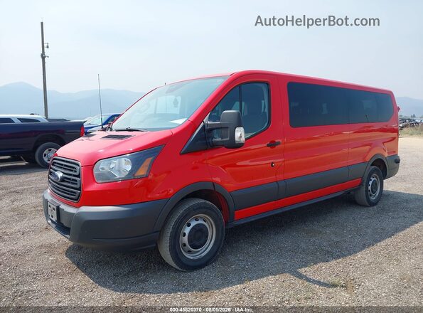 1FBZX2ZM3JKB53003 2018 FORD TRANSIT-350 Red Առջևի ձախ երեք քառորդ տեսարան