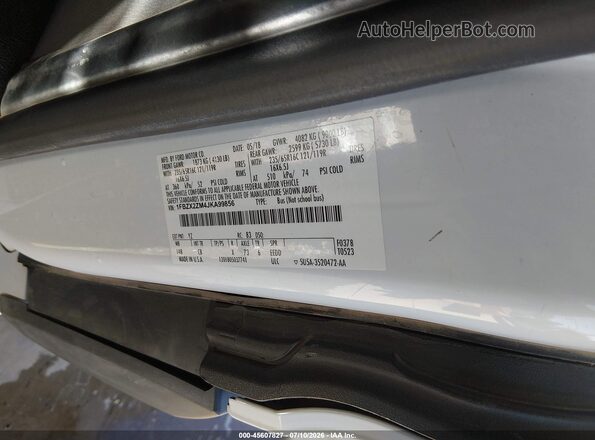 1FBZX2ZM4JKA99856 2018 FORD TRANSIT-350 White Widok komory silnika