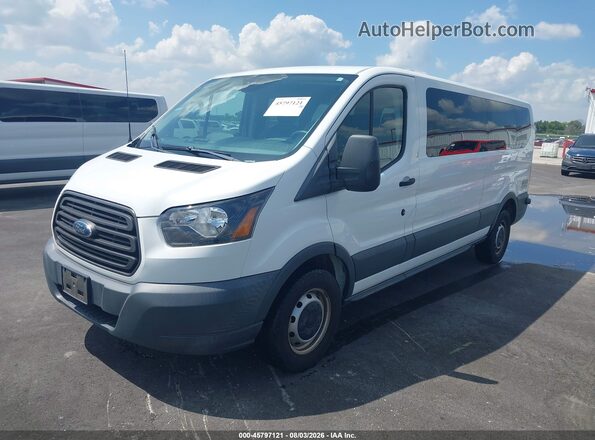 1FBZX2ZM8JKB18862 2018 FORD TRANSIT-350 White Առջևի ձախ երեք քառորդ տեսարան