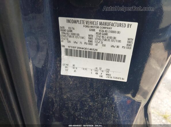 1FDBF2B64GEC46529 2016 FORD F-250 Black Engine compartment view