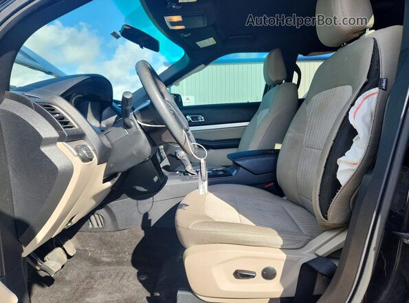1FM5K7B81JGC84576 2018 FORD EXPLORER Черный Вид салона спереди