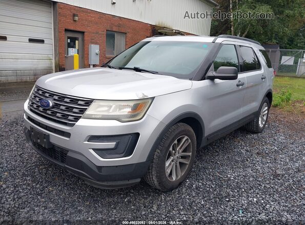 1FM5K7B86GGD06452 2016 FORD EXPLORER Silver წინა მარცხენა ხედი სამი მეოთხედიდან