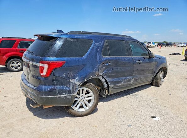 1FM5K7B86HGA99031 2017 FORD EXPLORER Синий Задняя правая четверть
