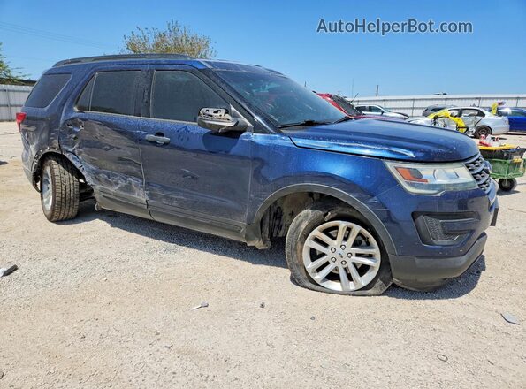 1FM5K7B86HGA99031 2017 FORD EXPLORER Синий Передняя правая четверть