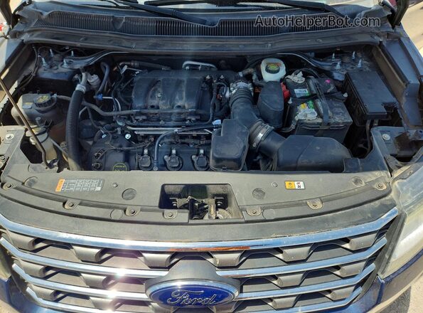 1FM5K7B86HGA99031 2017 FORD EXPLORER Синий Вид подкапотного пространства