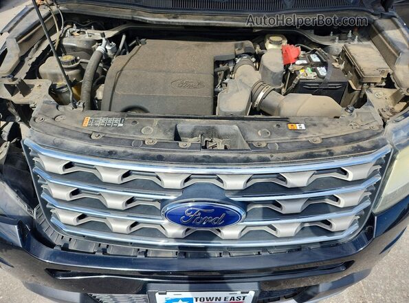1FM5K7D80GGA95164 2016 FORD EXPLORER Black Вид підкапотного простору