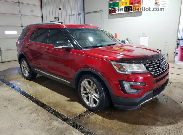 1FM5K7D80HGB28083 2017 FORD EXPLORER Red Przód prawy