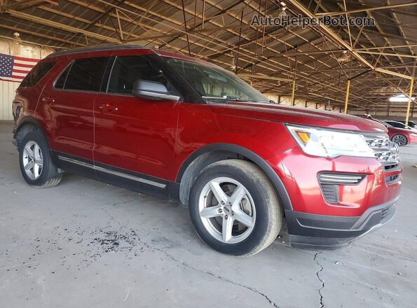 1FM5K7D81JGC00575 2018 FORD EXPLORER Красный Передняя правая четверть