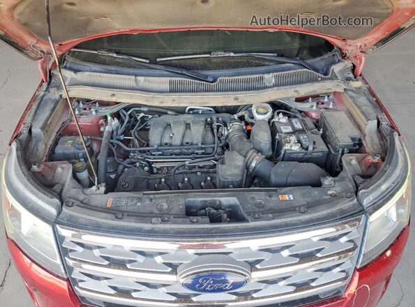 1FM5K7D81JGC00575 2018 FORD EXPLORER Красный Вид подкапотного пространства