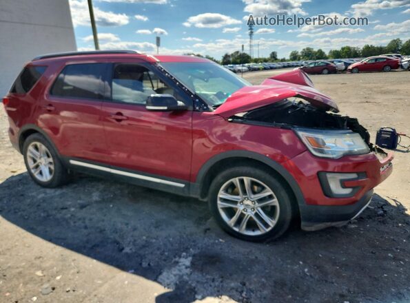 1FM5K7D82GGC98380 2016 FORD EXPLORER Красный Передняя правая четверть
