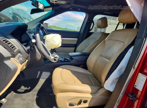1FM5K7D82GGC98380 2016 FORD EXPLORER Красный Вид салона спереди