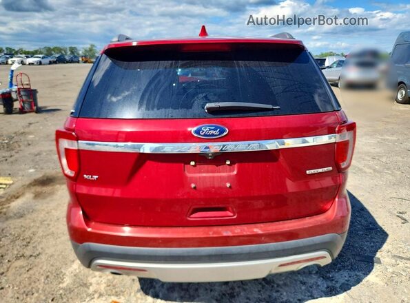 1FM5K7D82GGC98380 2016 FORD EXPLORER Красный Вид сзади