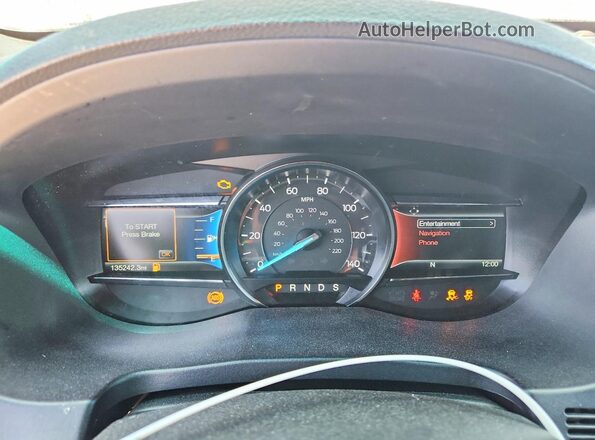 1FM5K7D82HGB68763 2017 FORD EXPLORER Black Widok zestawu wskaźników