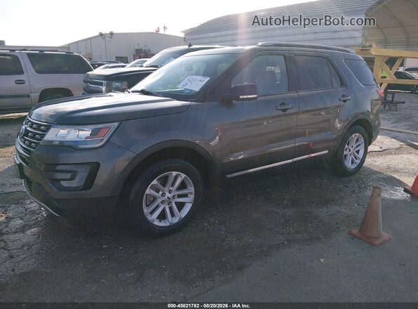 1FM5K7D82HGE22309 2017 FORD EXPLORER Gray Front left