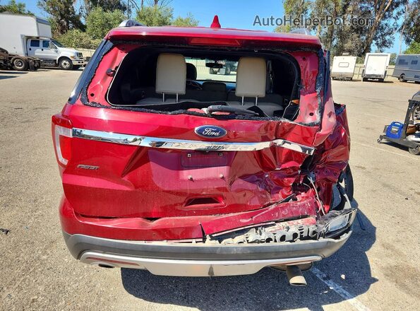 1FM5K7D83GGA85986 2016 FORD EXPLORER Burgundy Rear view