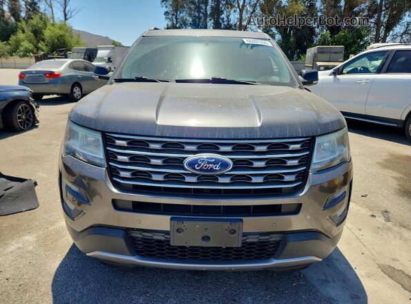 1FM5K7D83GGC04930 2016 FORD EXPLORER Gray Front view