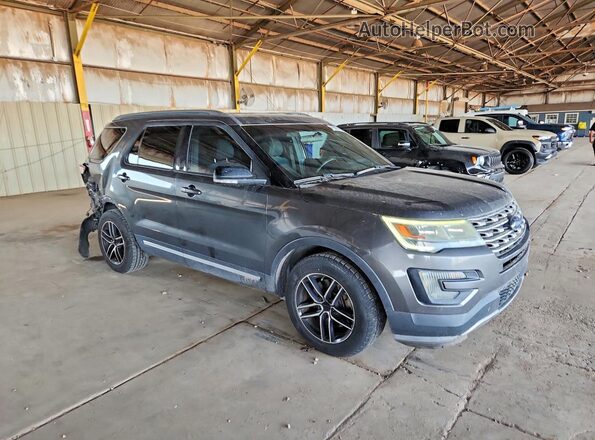 1FM5K7D83HGA93846 2017 FORD EXPLORER Gray Front right