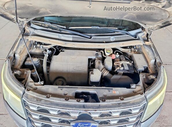 1FM5K7D83HGA93846 2017 FORD EXPLORER Gray Engine compartment view
