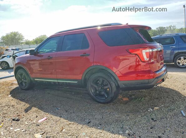 1FM5K7D84JGA19681 2018 FORD EXPLORER Red Rear left