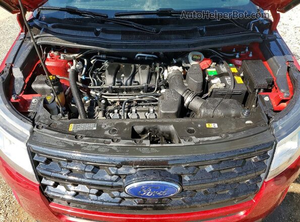 1FM5K7D84JGA19681 2018 FORD EXPLORER Red Engine compartment view