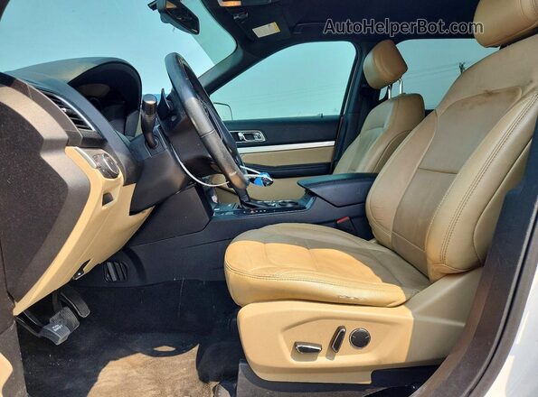 1FM5K7D85HGD84655 2017 FORD EXPLORER Белый Вид салона спереди