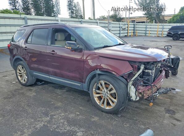 1FM5K7D85JGC30873 2018 FORD EXPLORER Burgundy წინა მარჯვენა