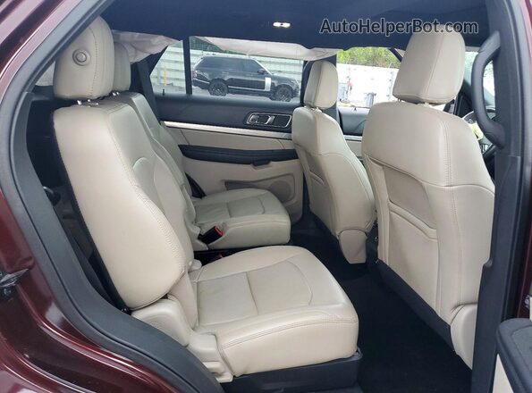 1FM5K7D85JGC30873 2018 FORD EXPLORER Burgundy უკანა სალონის ხედი