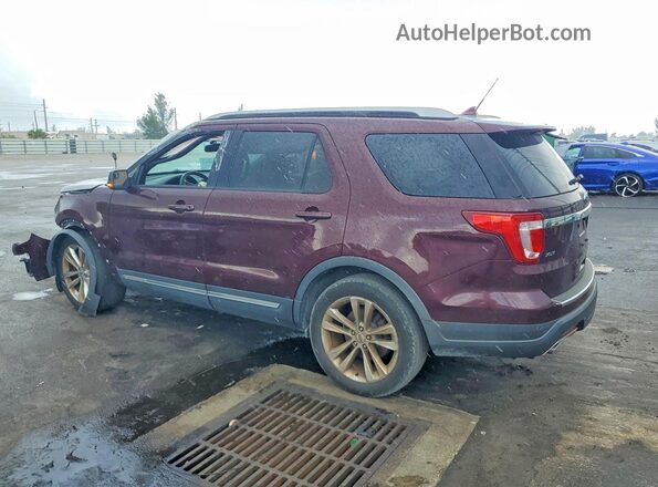 1FM5K7D85JGC30873 2018 FORD EXPLORER Burgundy უკანა მარცხენა