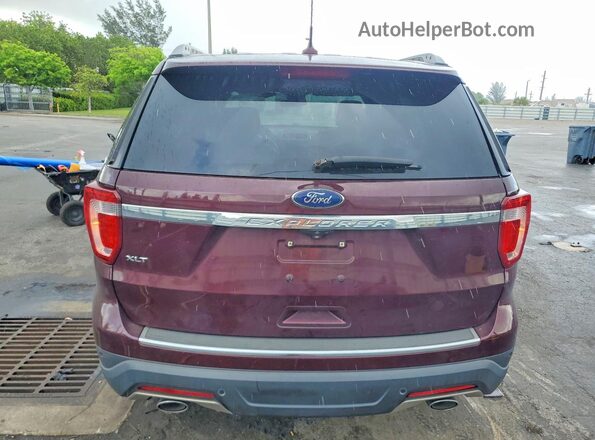 1FM5K7D85JGC30873 2018 FORD EXPLORER Burgundy უკანა ხედი