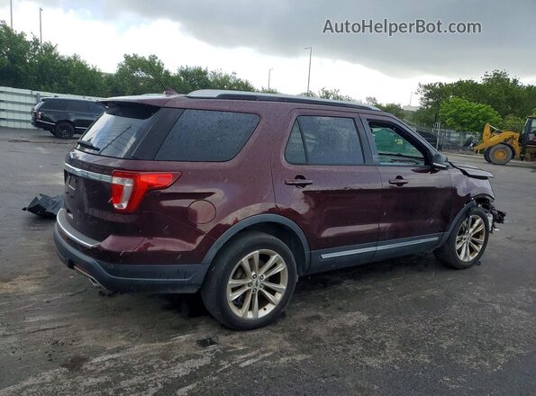 1FM5K7D85JGC30873 2018 FORD EXPLORER Burgundy უკანა მარჯვენა